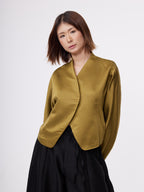 Olive Gold Sculptural Jacket