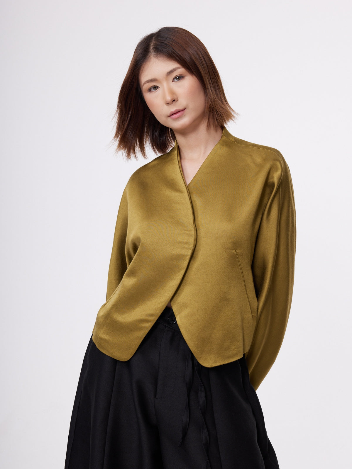 Olive Gold Sculptural Jacket