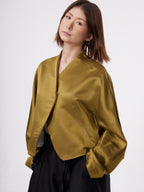 Olive Gold Sculptural Jacket