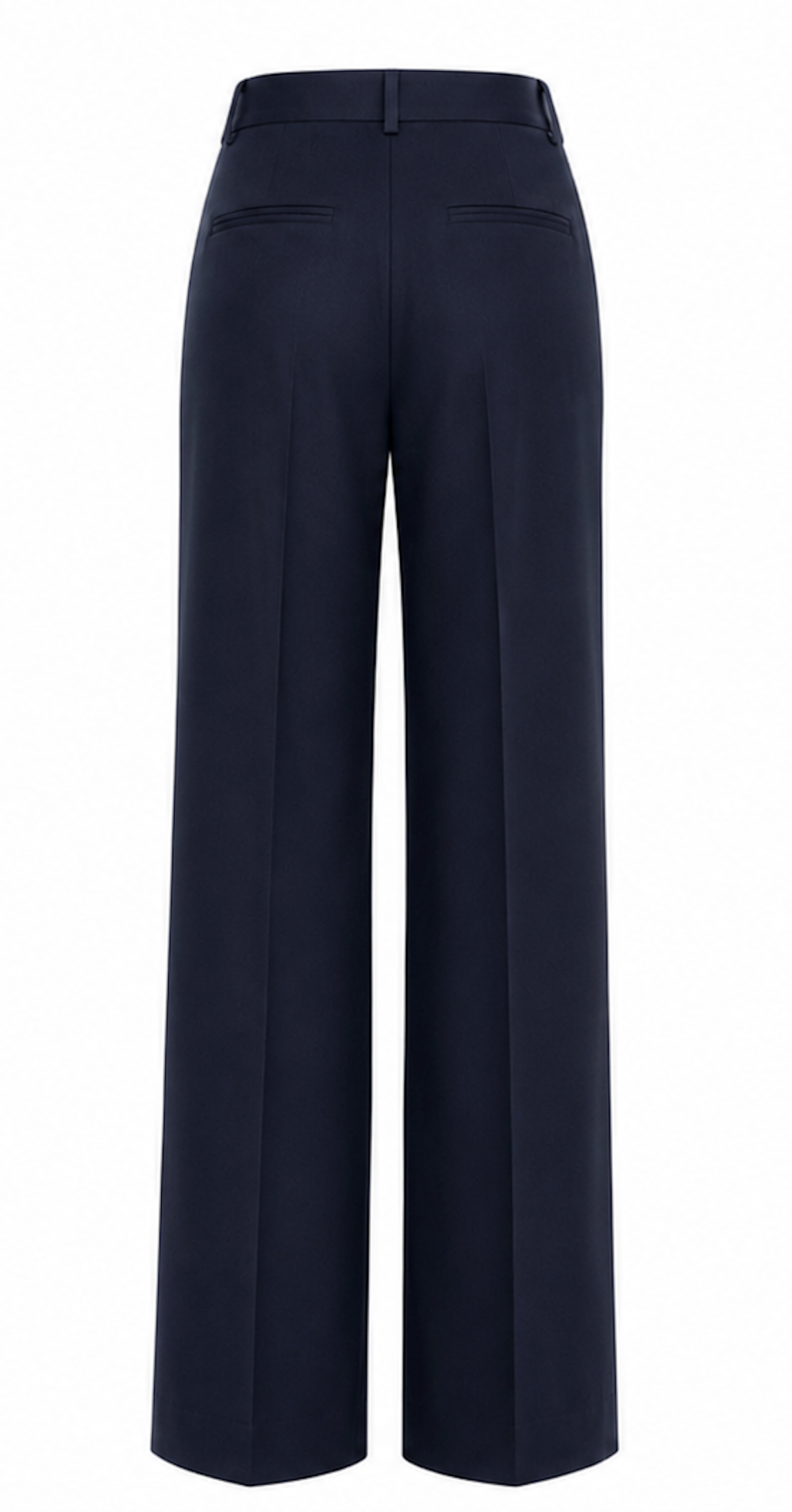 Gedrapeerde getailleerde lange broek