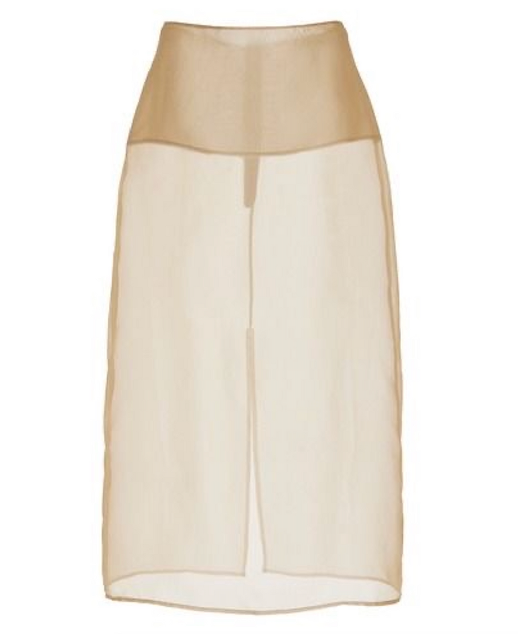 Double Layered Sheer Organza Midi Skirt