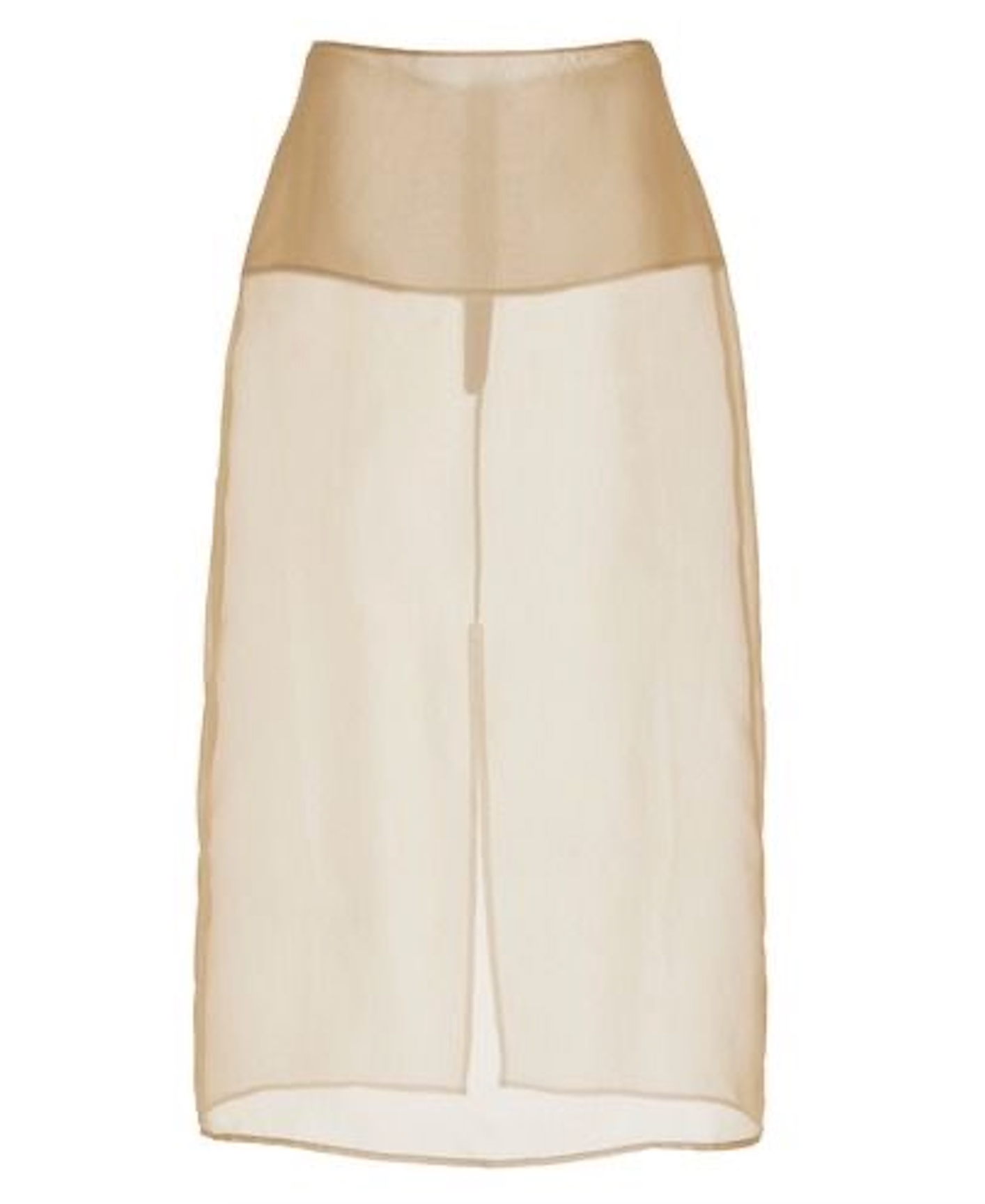 Double Layered Sheer Organza Midi Skirt