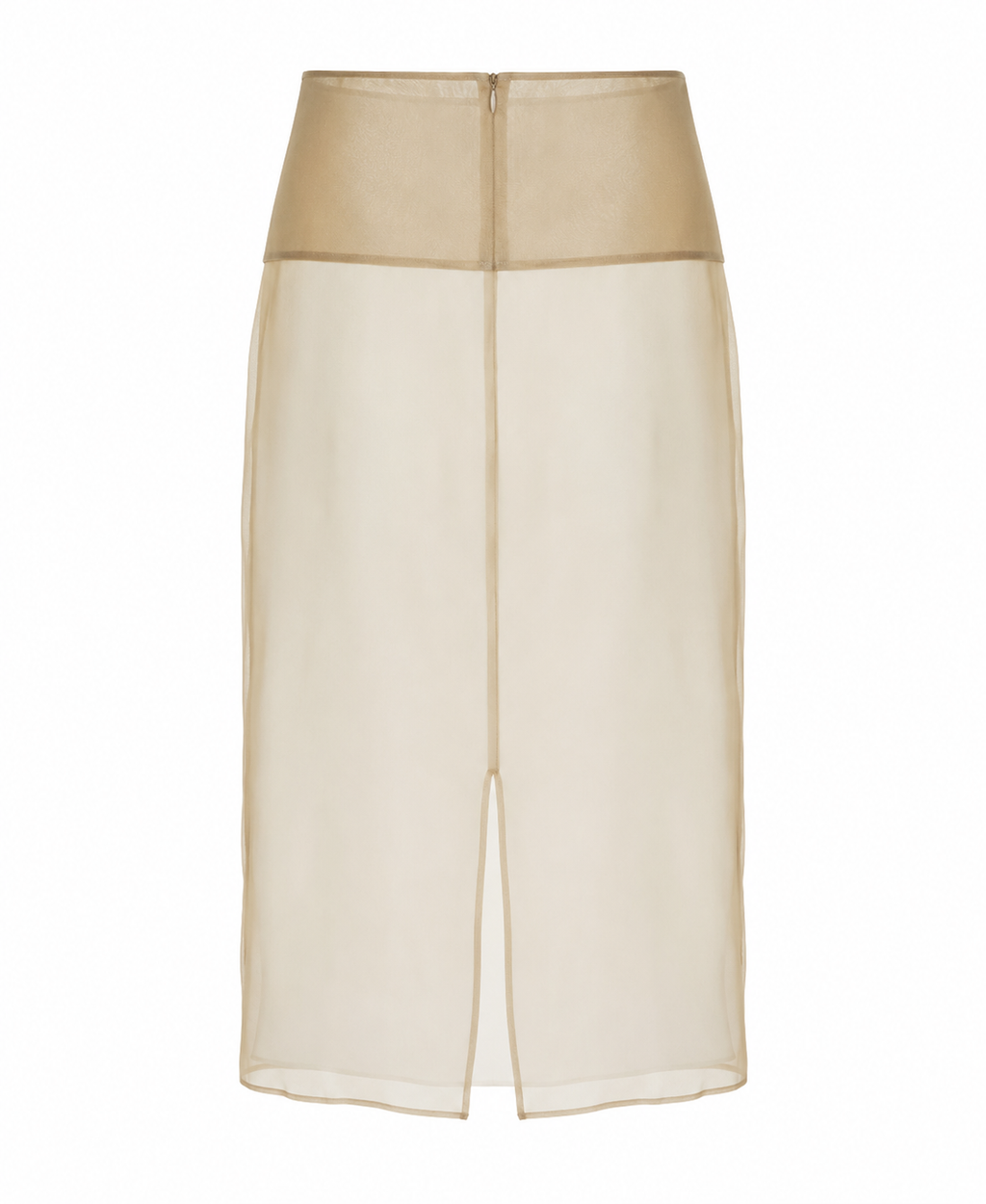 Double Layered Sheer Organza Midi Skirt