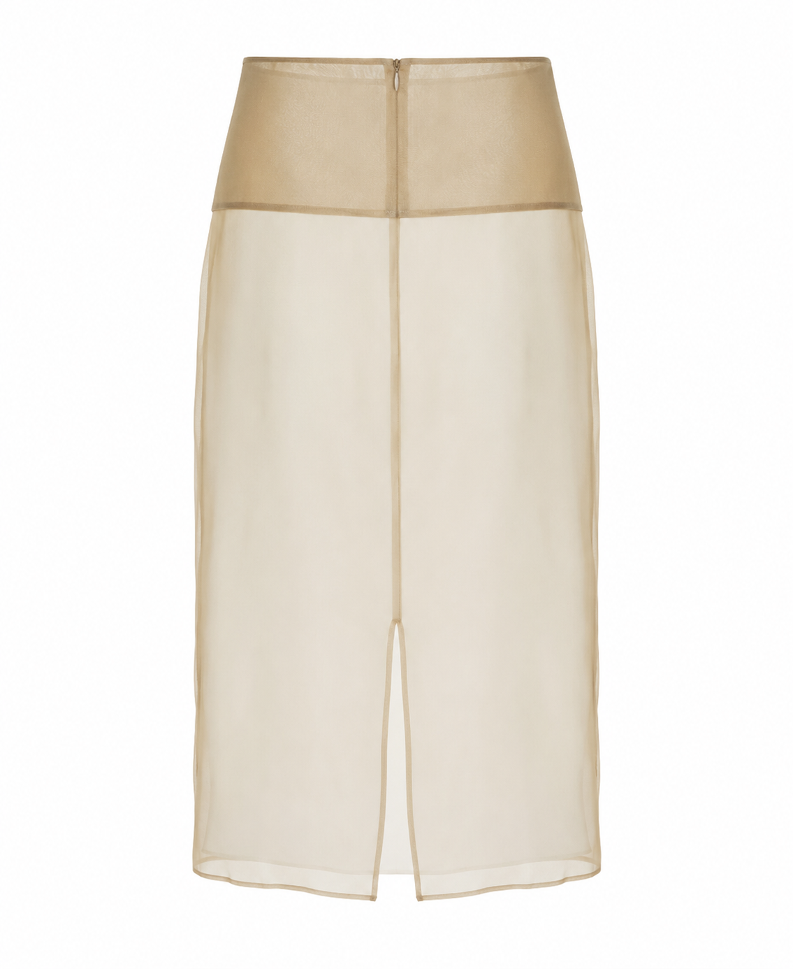 Double Layered Sheer Organza Midi Skirt