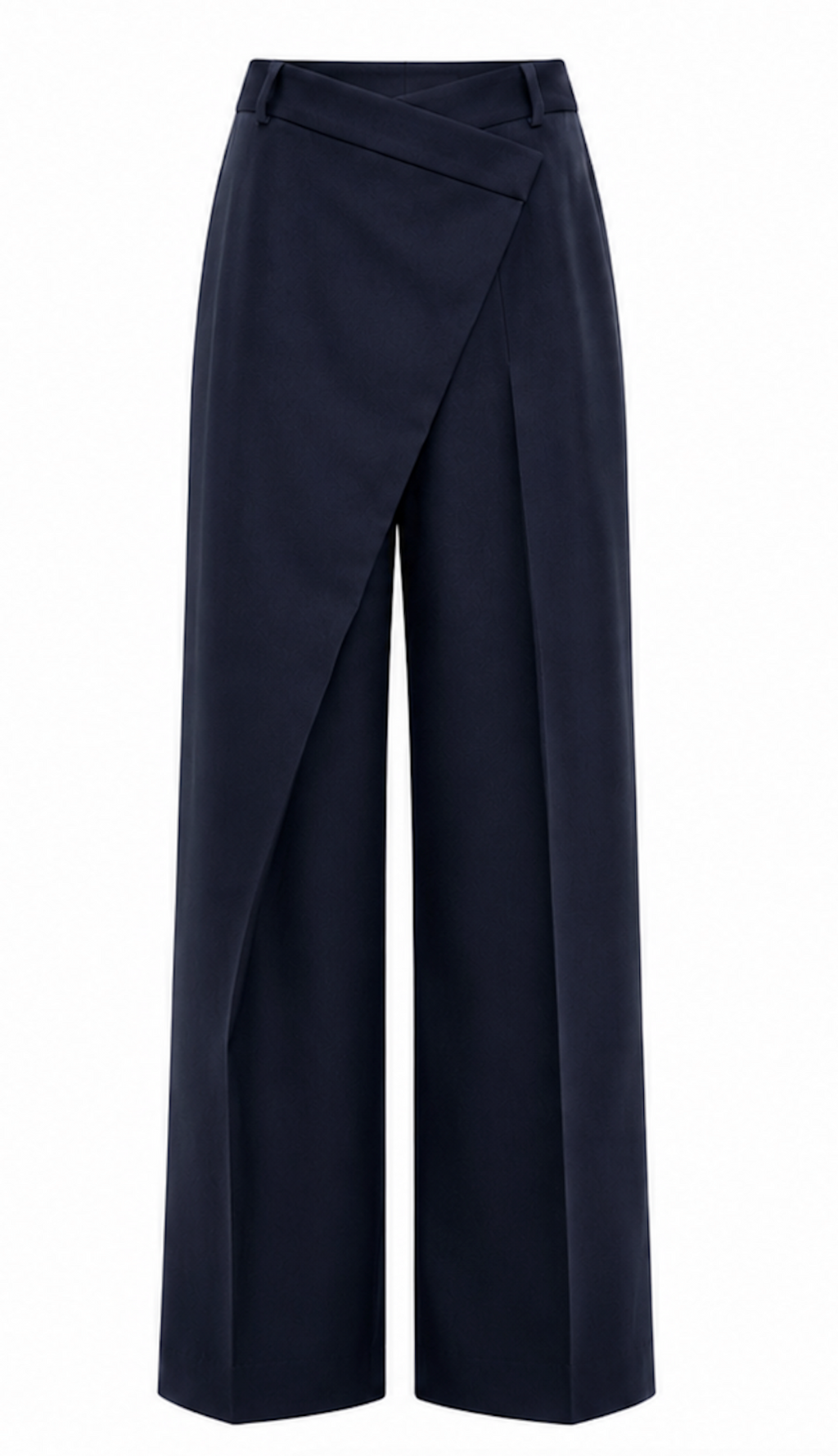 Gedrapeerde getailleerde lange broek