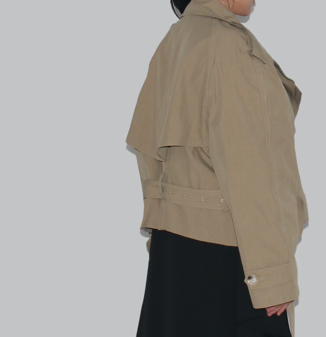 Oversized Belted short Trench Coat