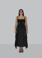 Silhouette sculpturale Jupe drapée