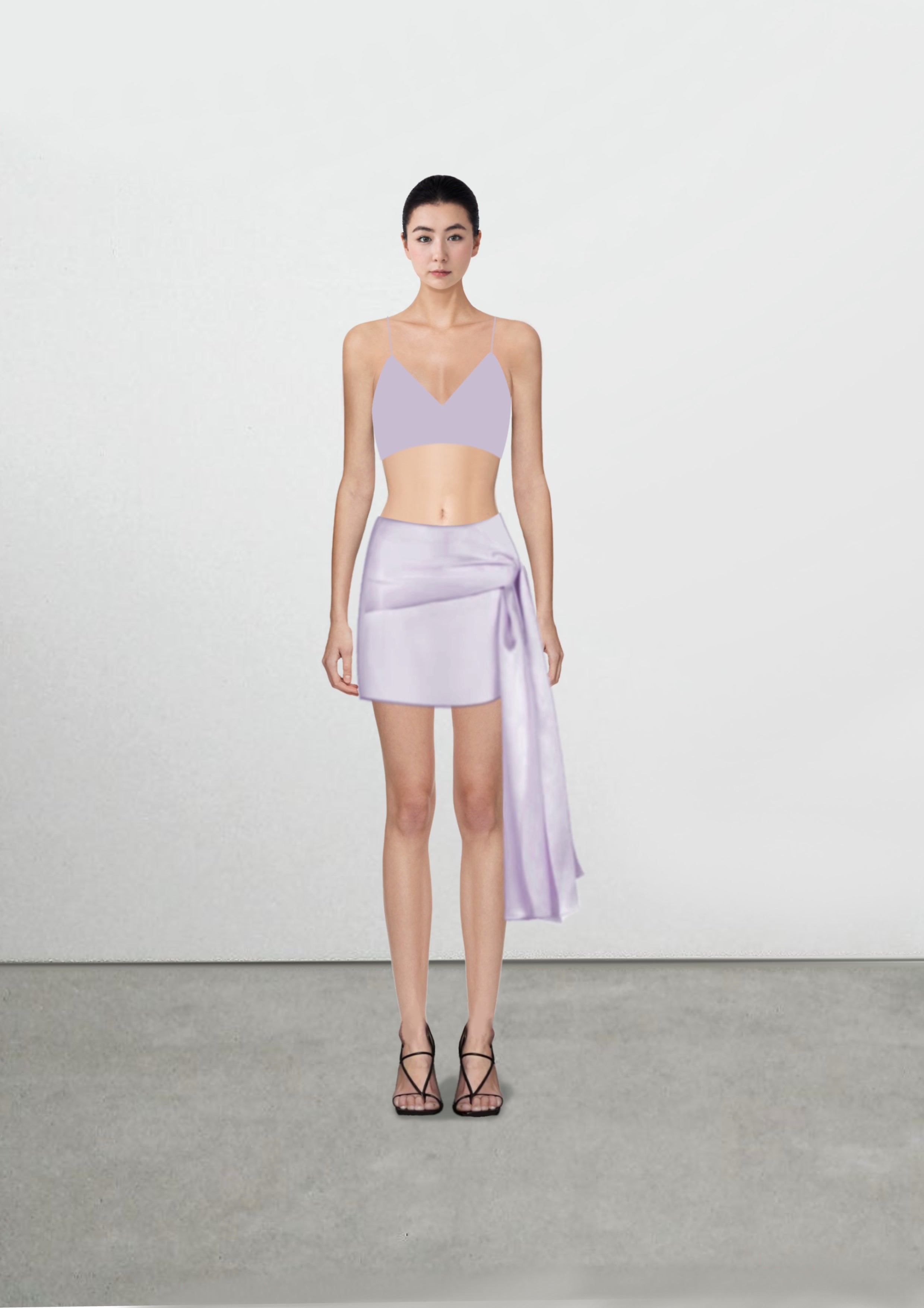 Draped Mini Skirt