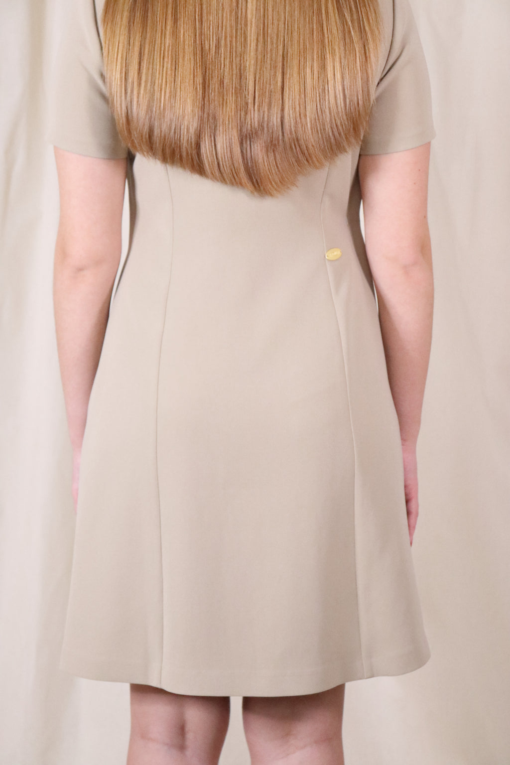 Asymmetric Pleated Midi Dress