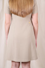 Asymmetric Pleated Midi Dress