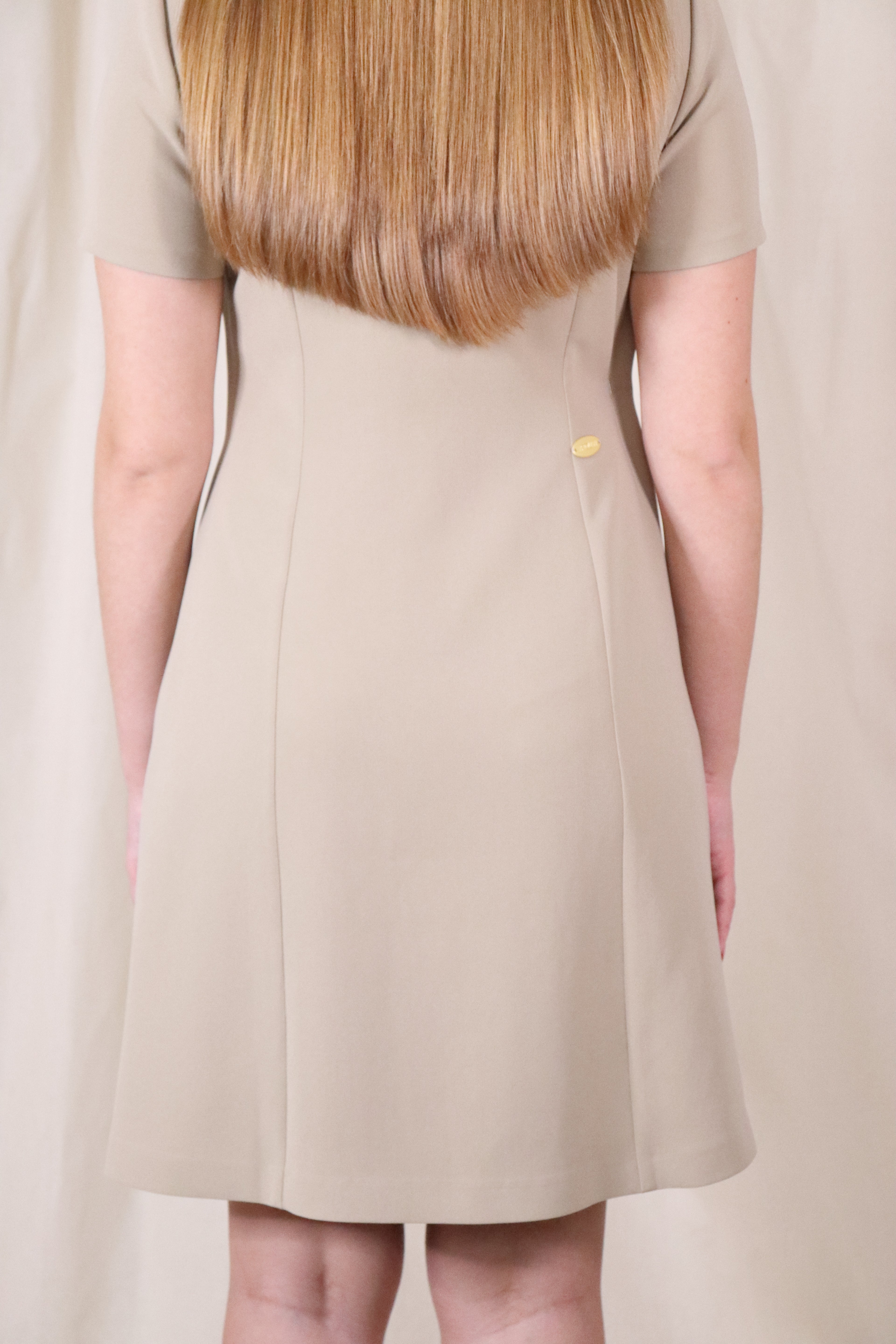 Asymmetric Pleated Midi Dress