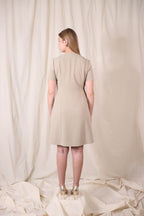 Asymmetric Pleated Midi Dress