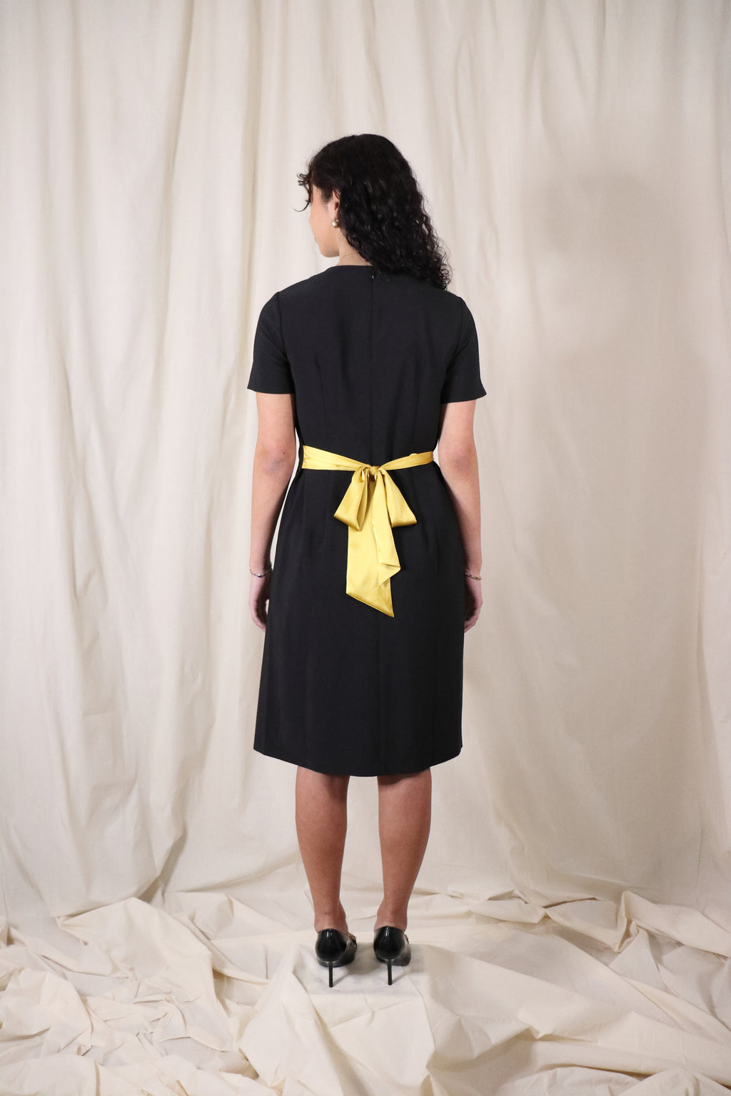 Silk Waistband Midi Dress