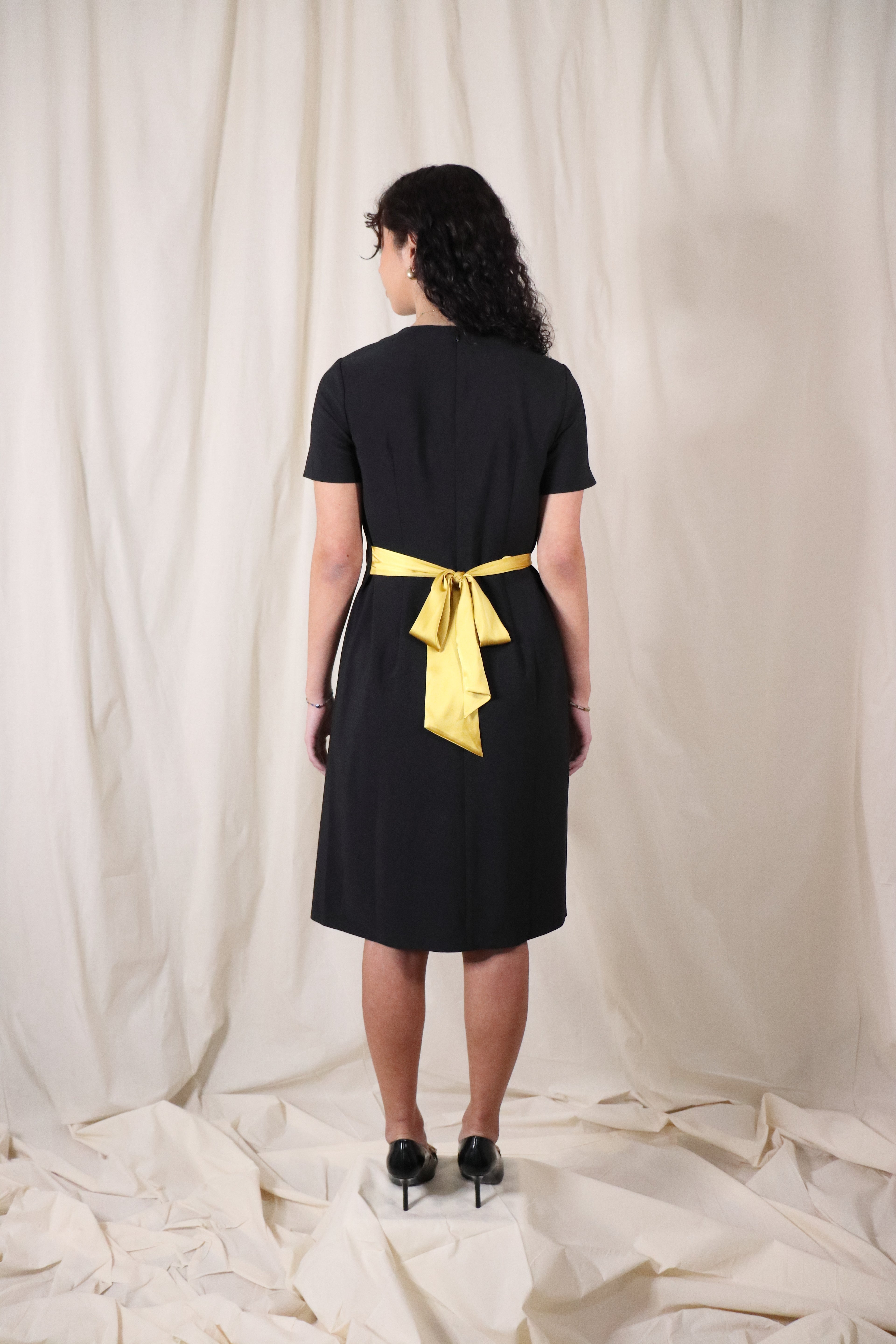 Silk Waistband Midi Dress