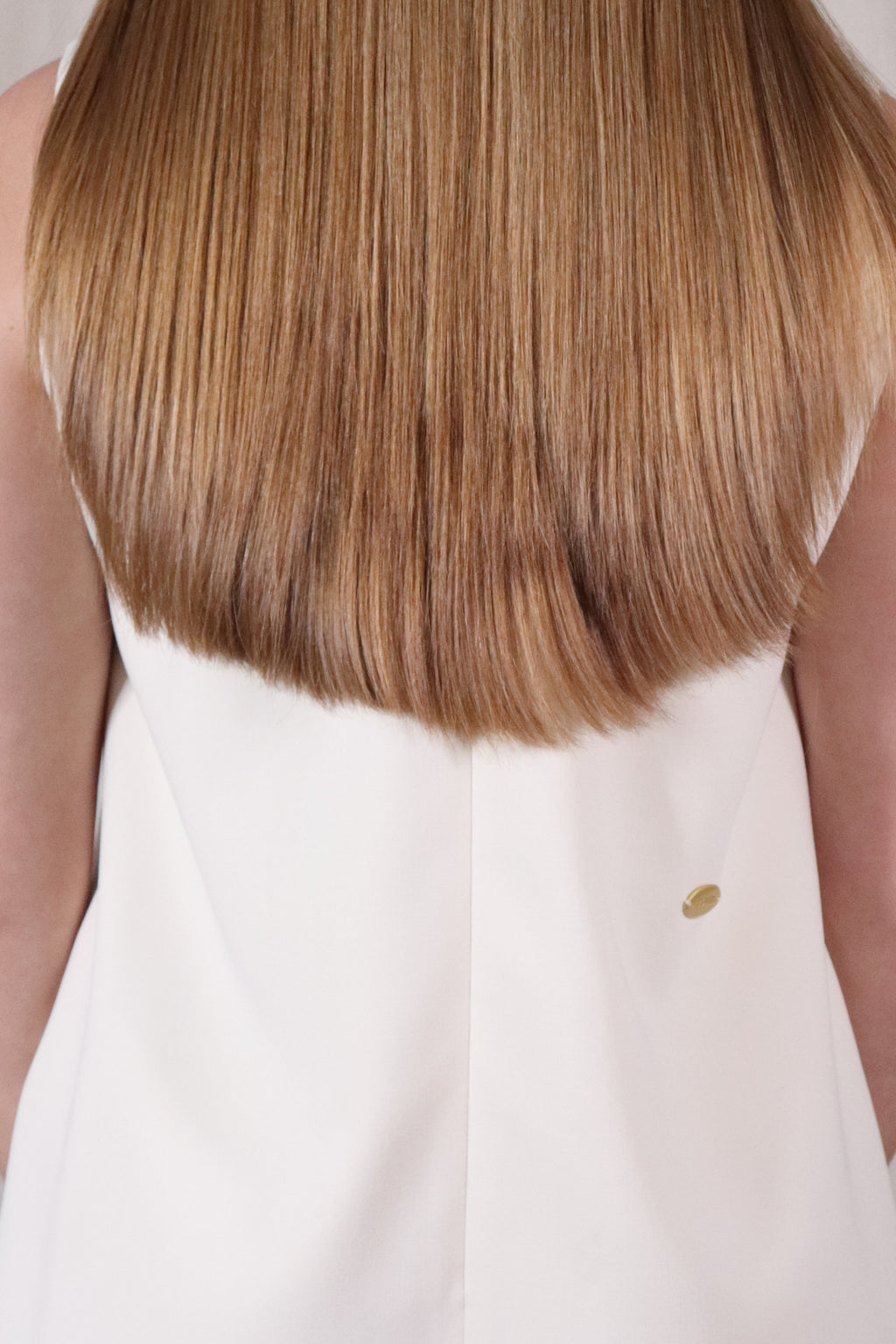 Sleeveless A-Line Dress in Off-White