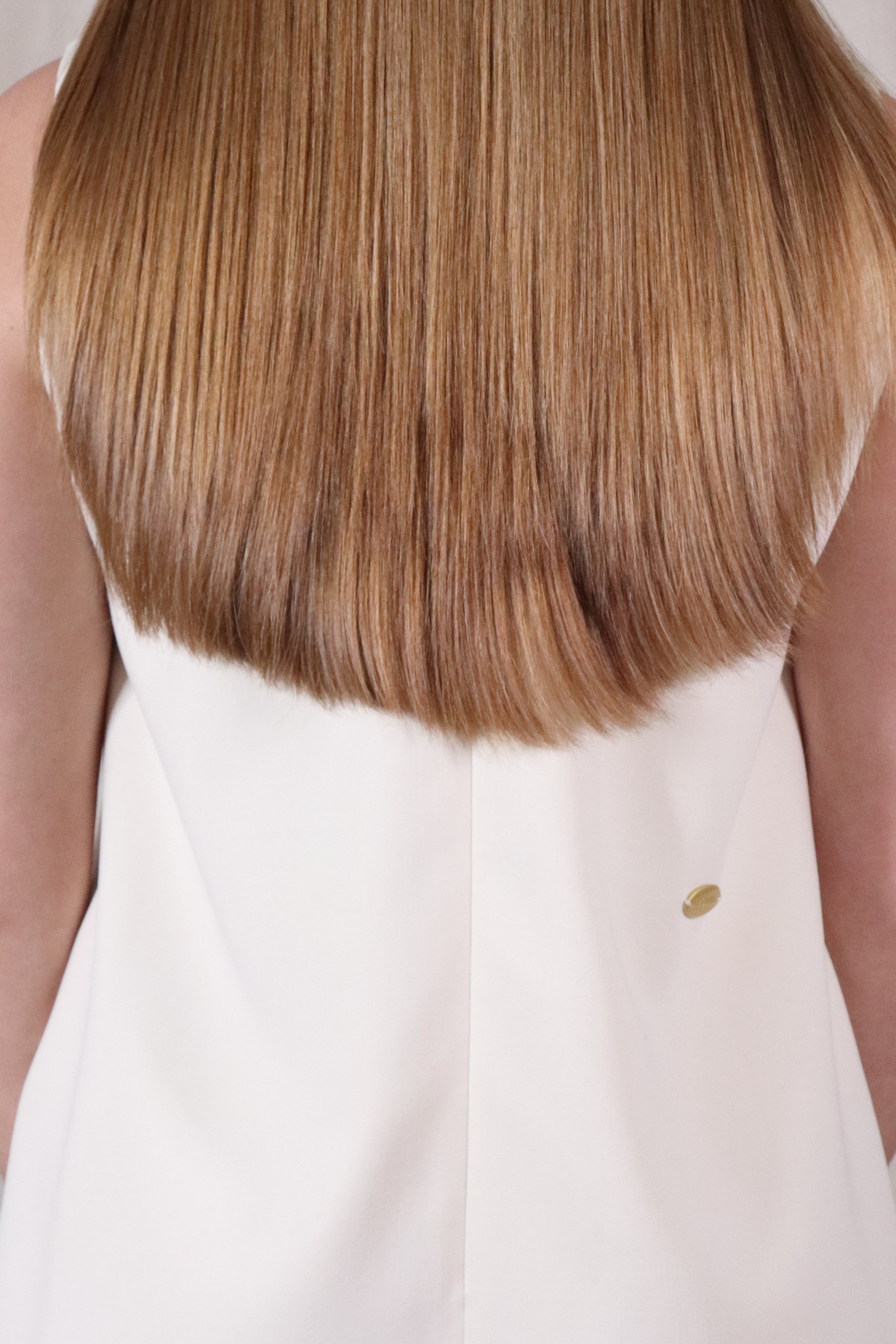 Sleeveless A-Line Dress in Off-White