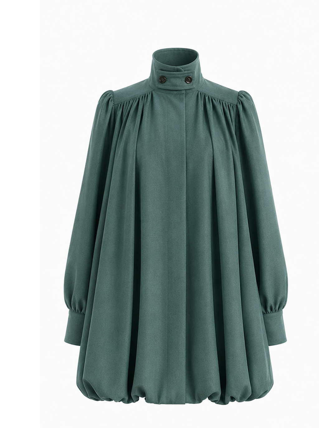 Gathered Volume Jacket in Sage Green