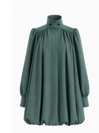 Gathered Volume Jacket in Sage Green