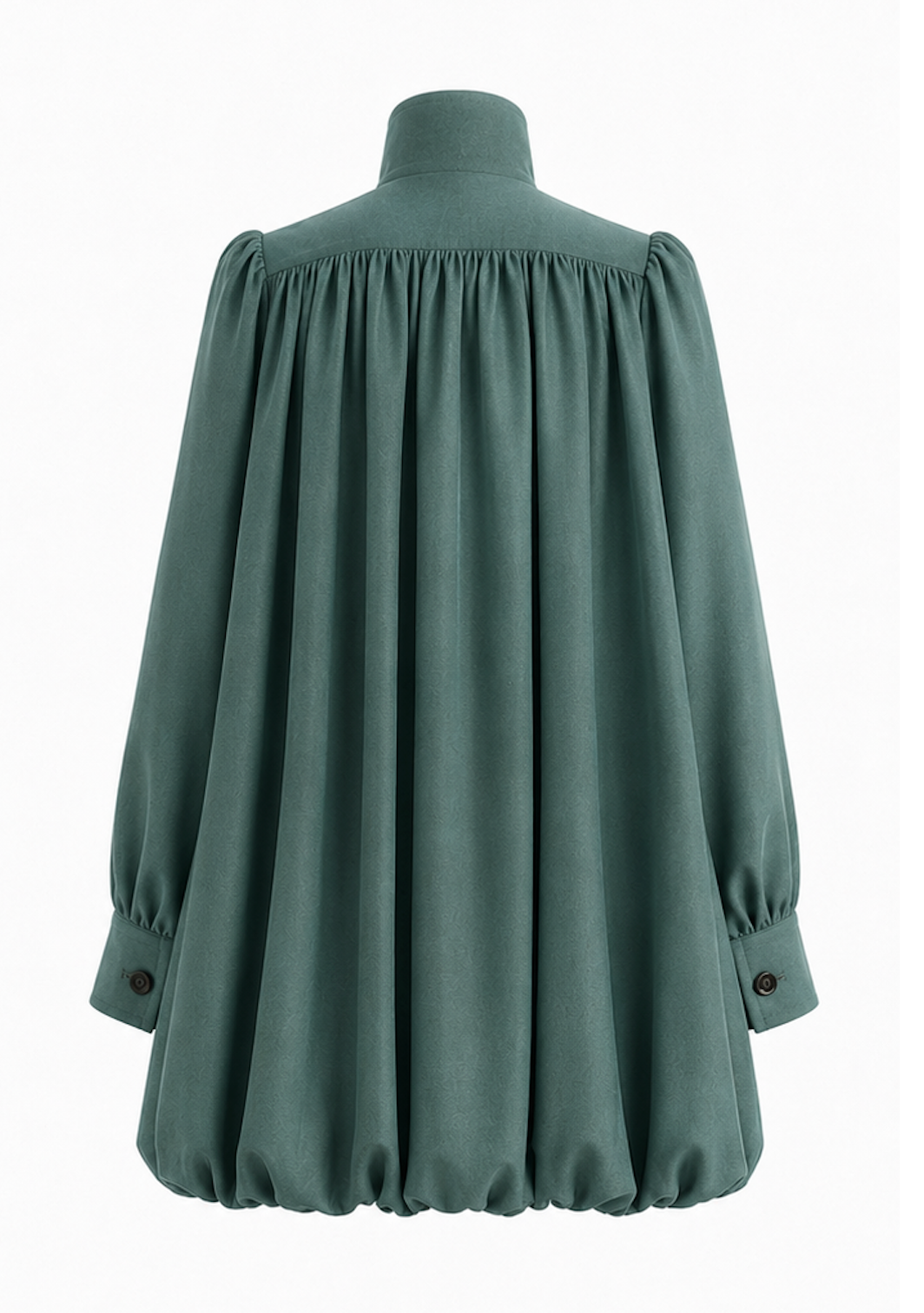 Gathered Volume Jacket in Sage Green