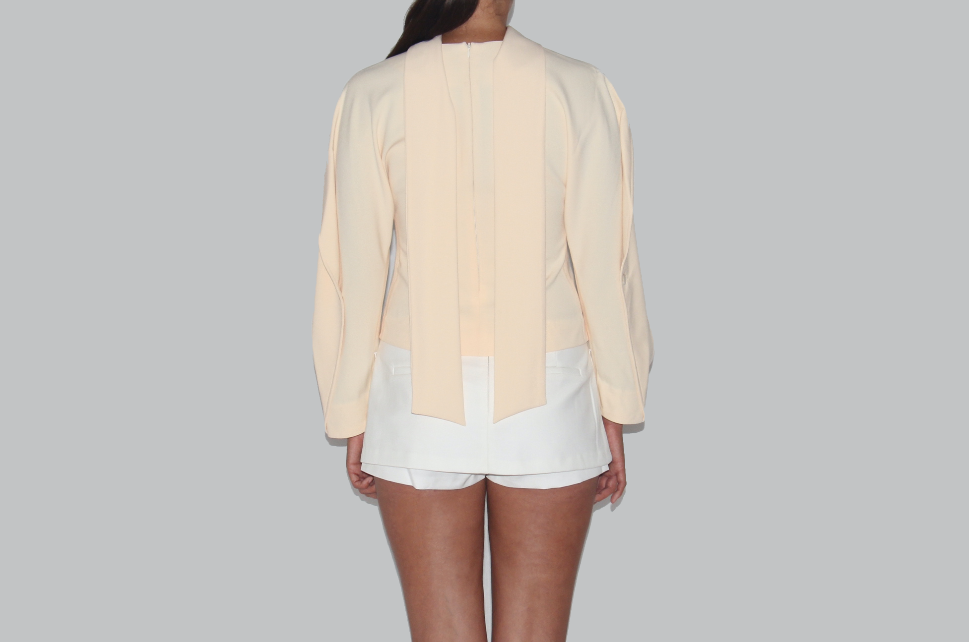 Elegant Structured Cream Blouse