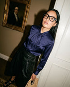 Bow Tie Silk Shirt